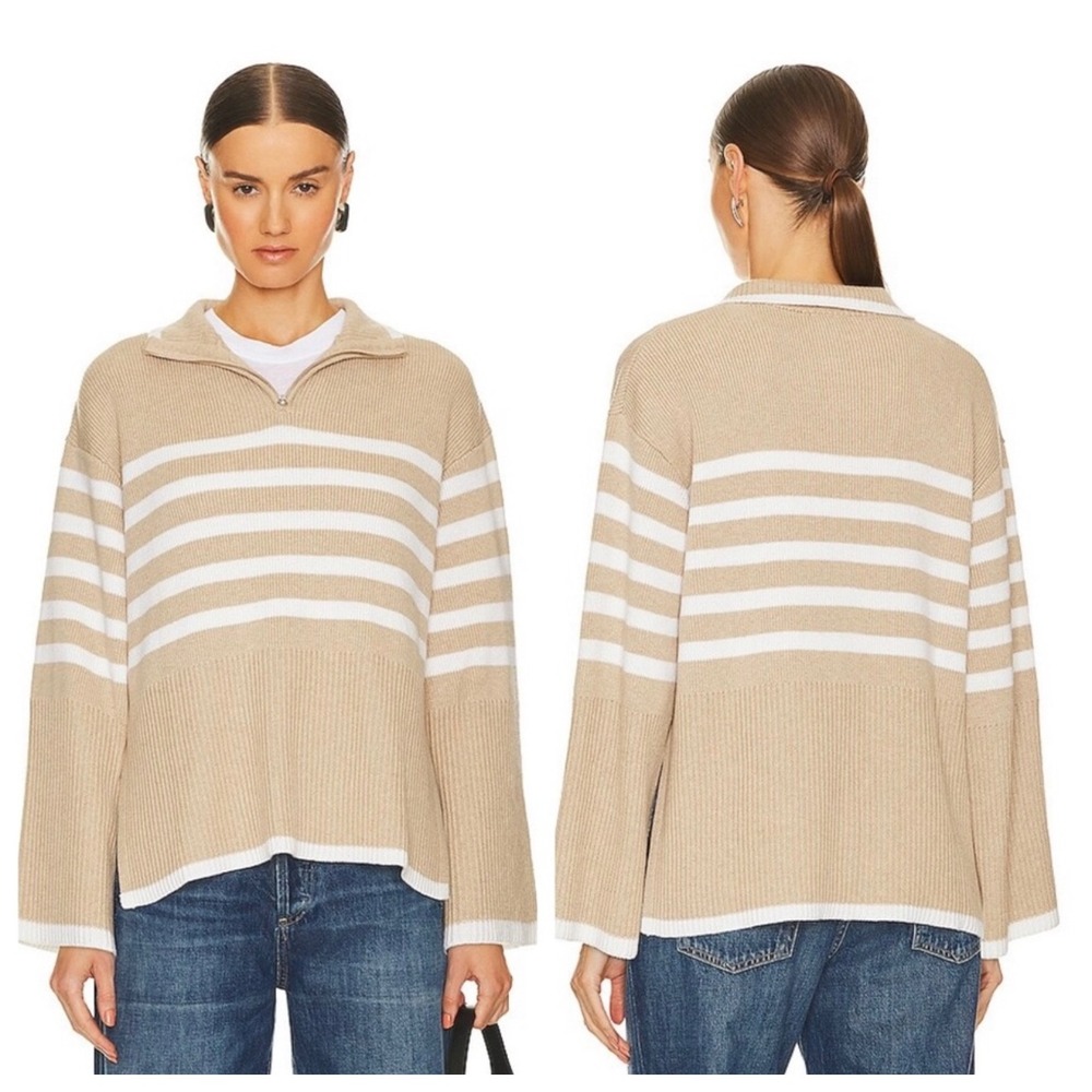 NWT Rails Tessa Striped Zip Sweater size Small $248